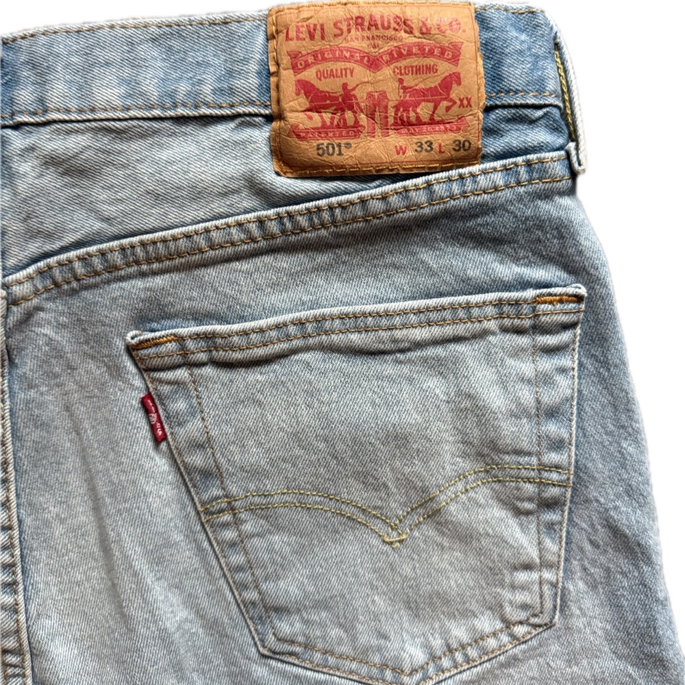 Levi's Men's 501 Straight button fly jeans W33 L30 - Picture 5 of 5
